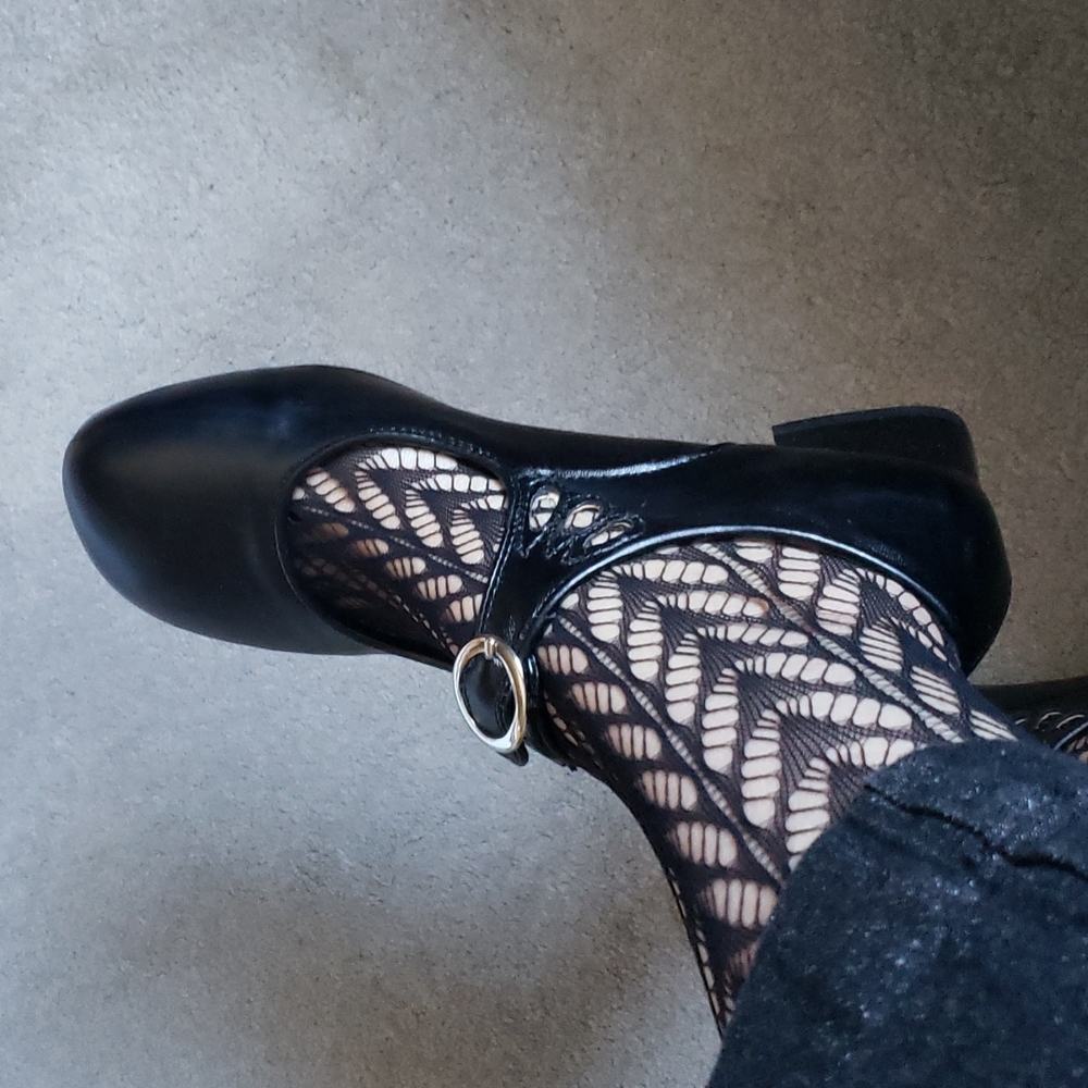 Black buckle Mary Janes